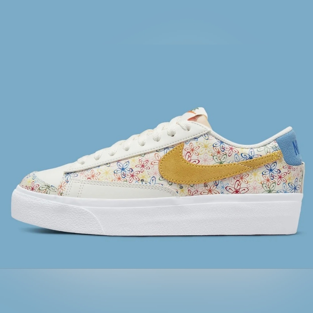Nike Plants Multi-Colour Flowers Blazer Low Platform